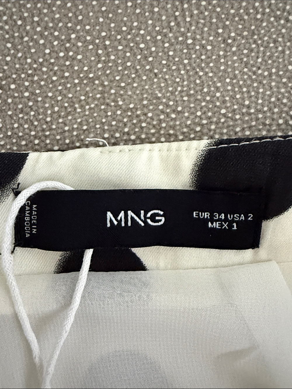 Mango Polka Dot Mini Skirt - Black and White - Picture 3 of 3